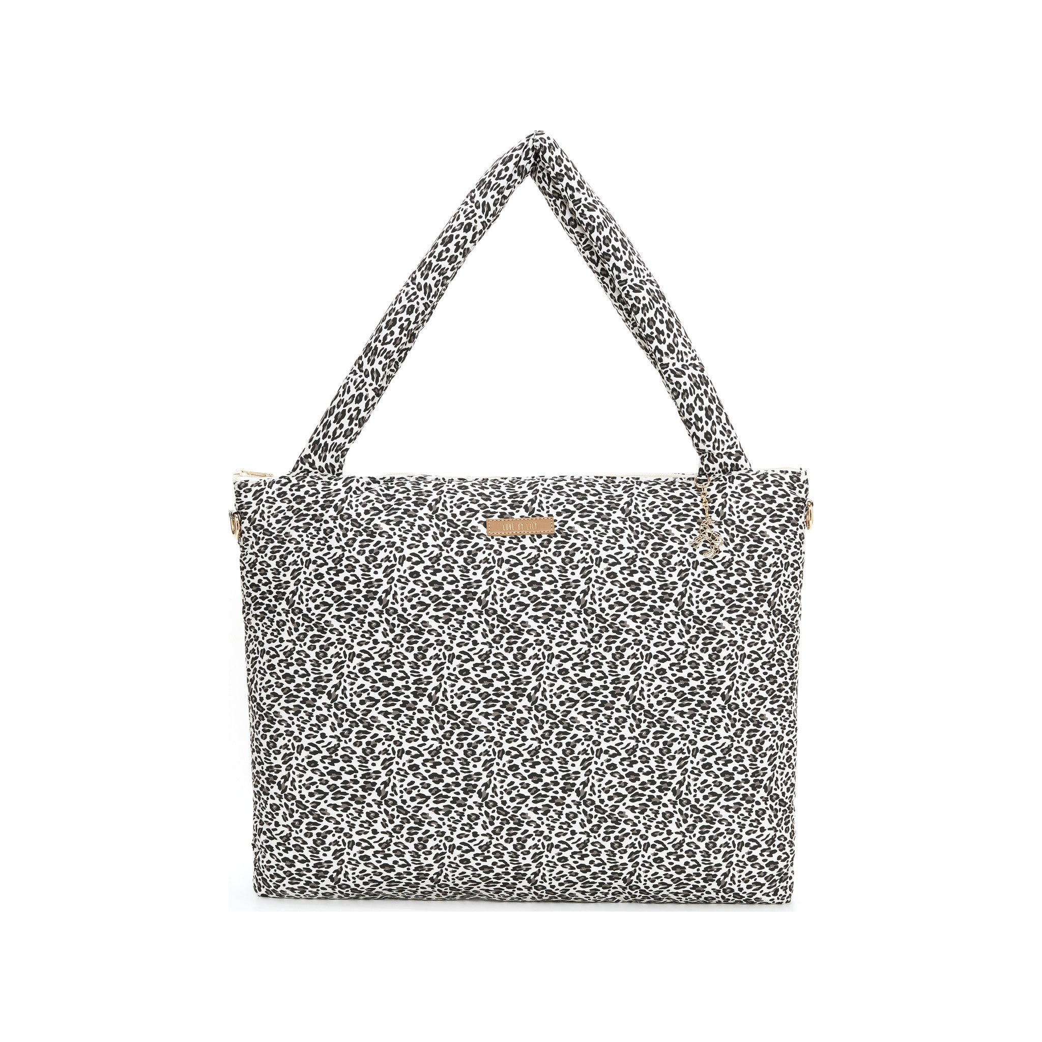 The Lily Tote luiertas in Snow Leopard van Love by Lily