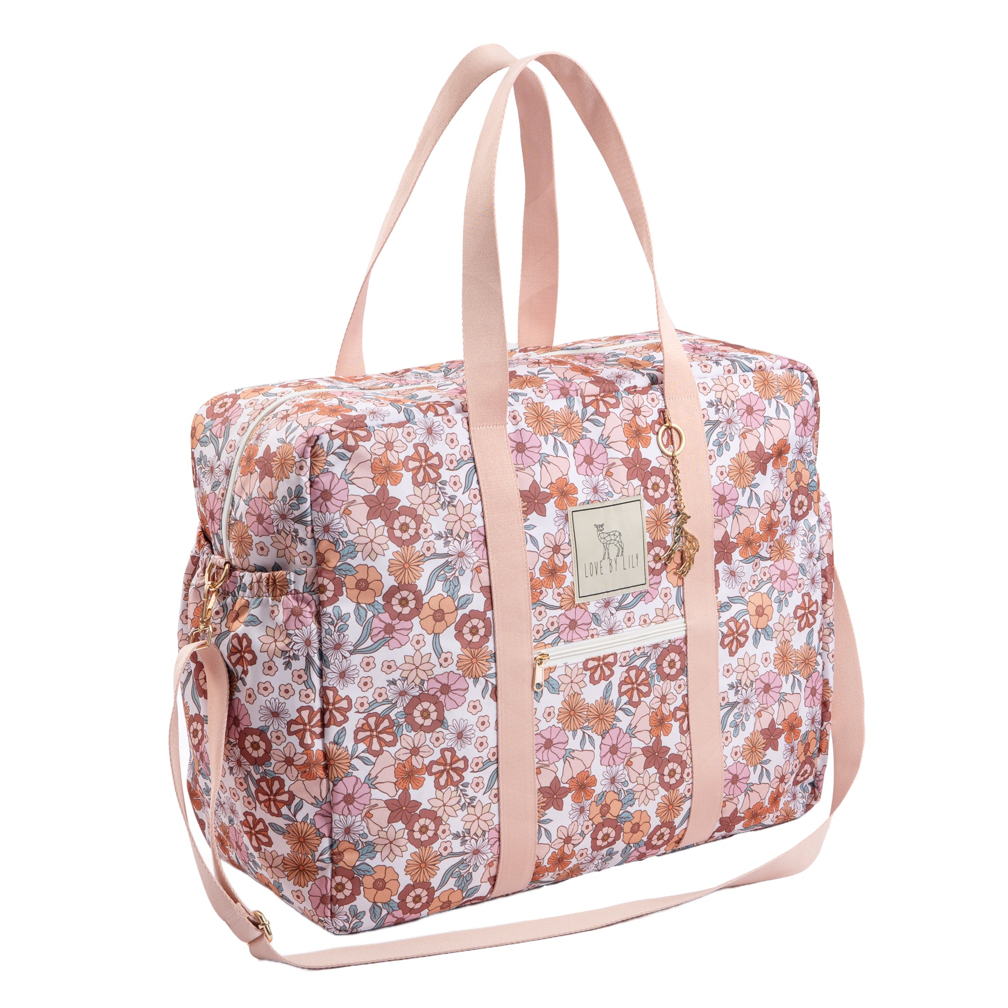 Travel Mom Bag Flowerfarm – ruime mom bag met bloemenprint.
