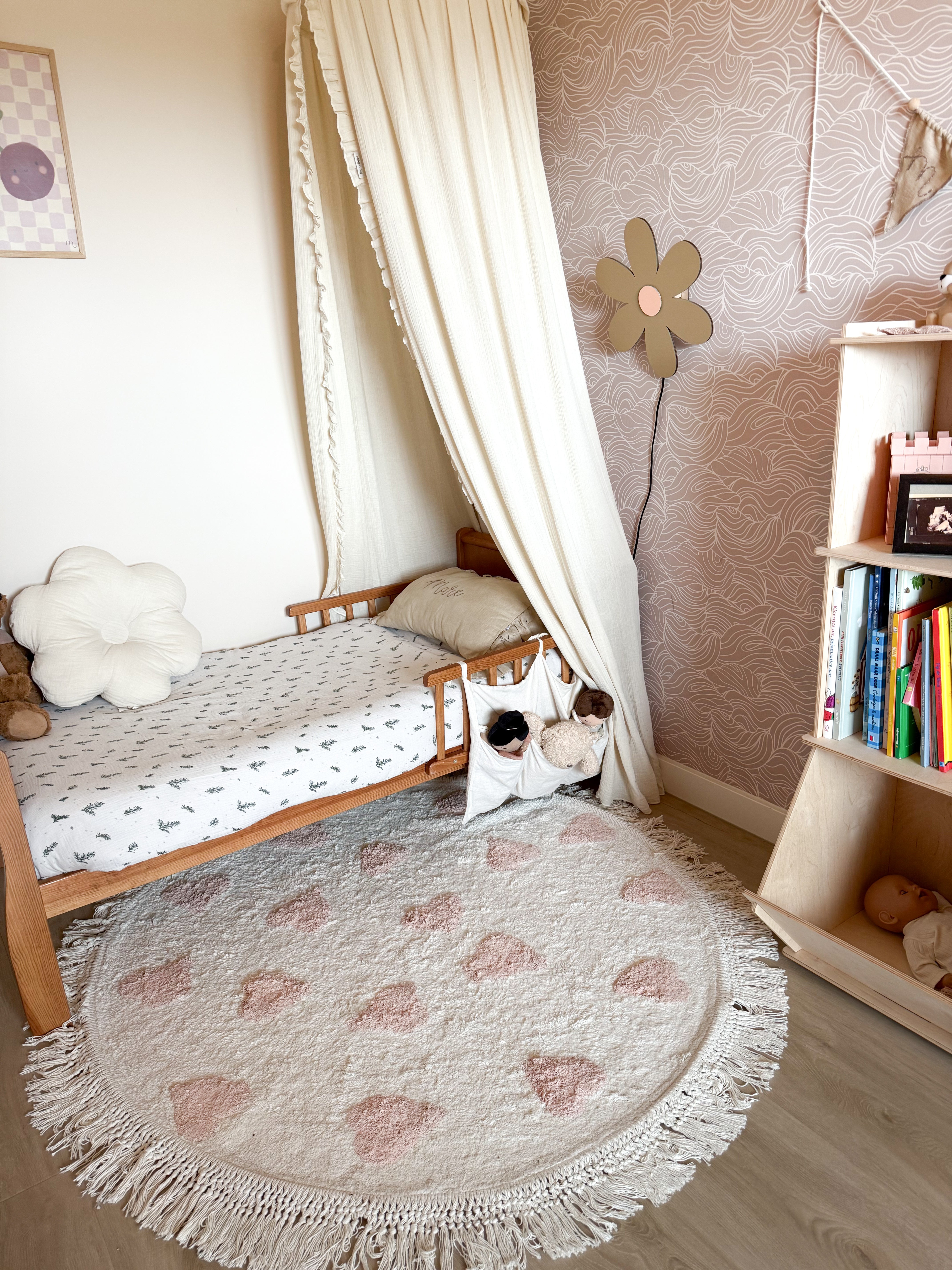Blush Hearts kindervloerkleed – speels en toch rustig design.