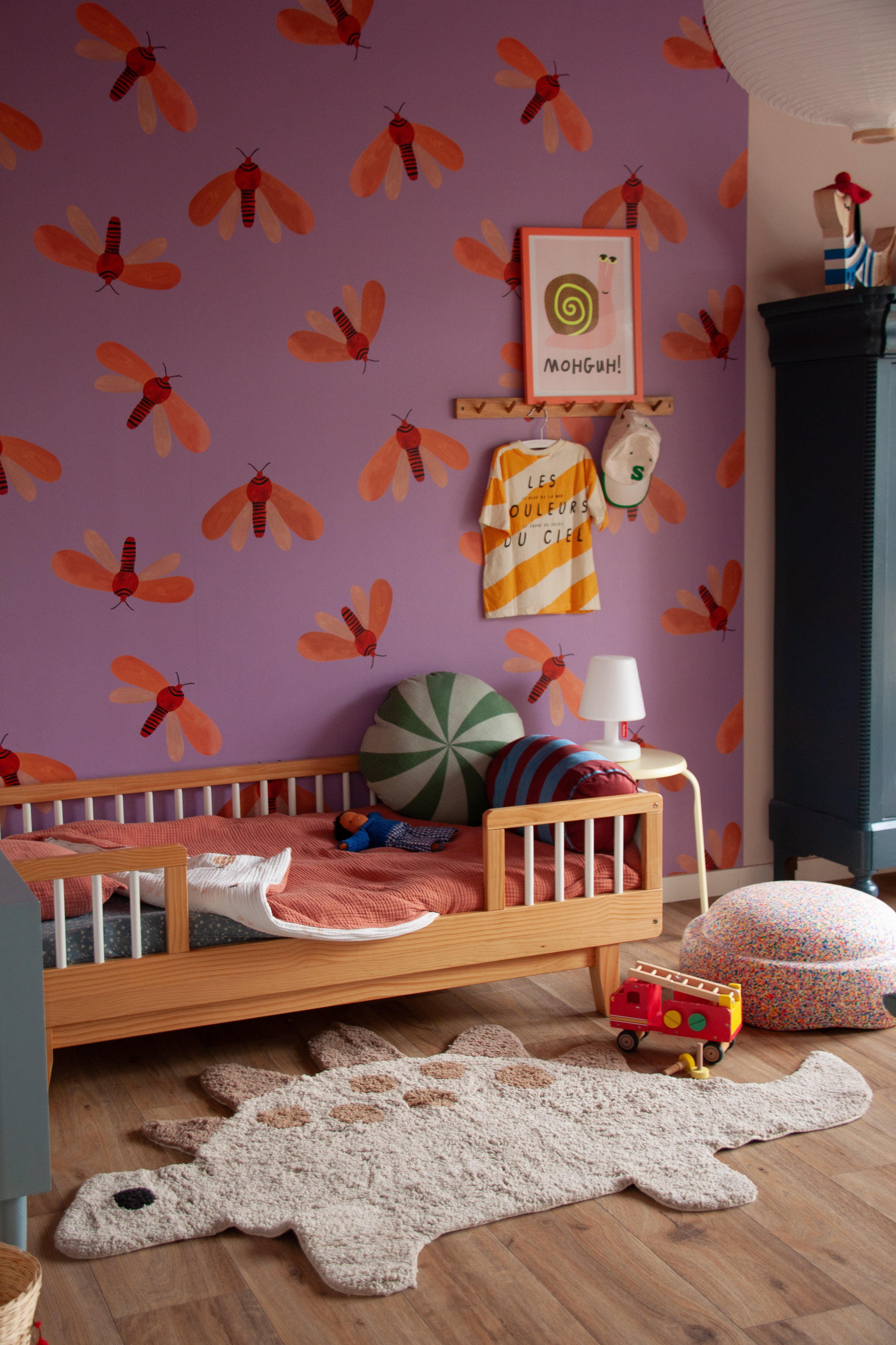 Sandy Saurus speel- en vloerkleed, comfortabel en wasbaar materiaal.