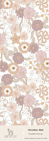 Papier peint Flowerfarm – Échantillon (Blush)
