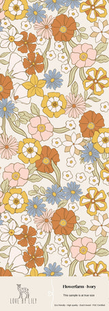 Papier peint Flowerfarm – Échantillon (Ivory)