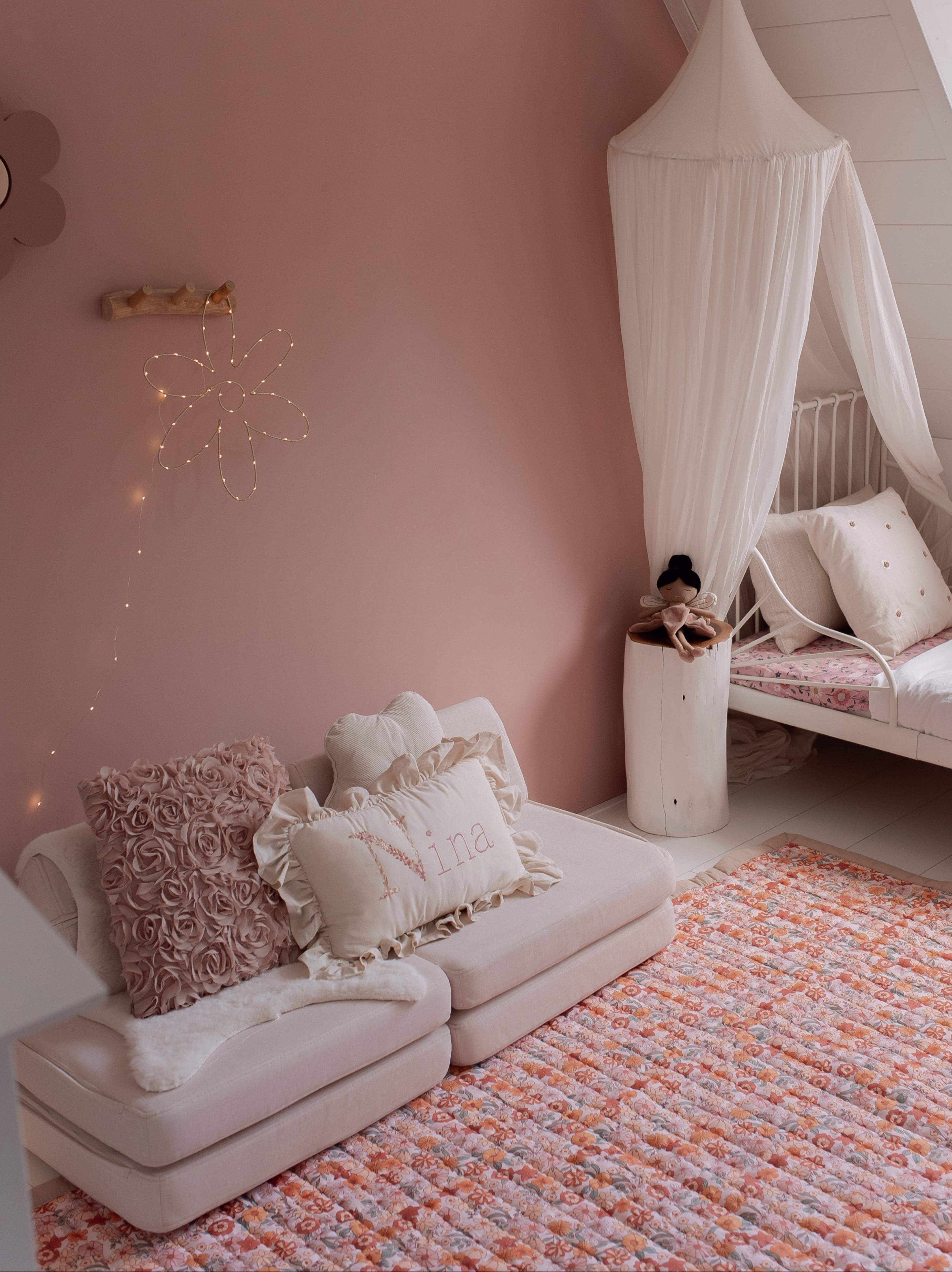 Flowerfarm baby speelmat – wasbaar en met anti-slip onderkant voor veiligheid