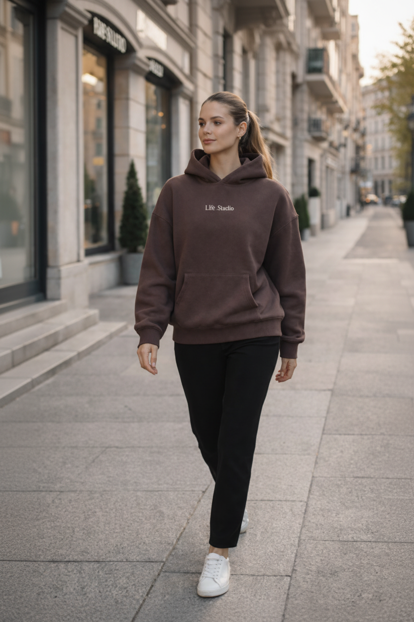 Sweat à capuche - Studio Brown