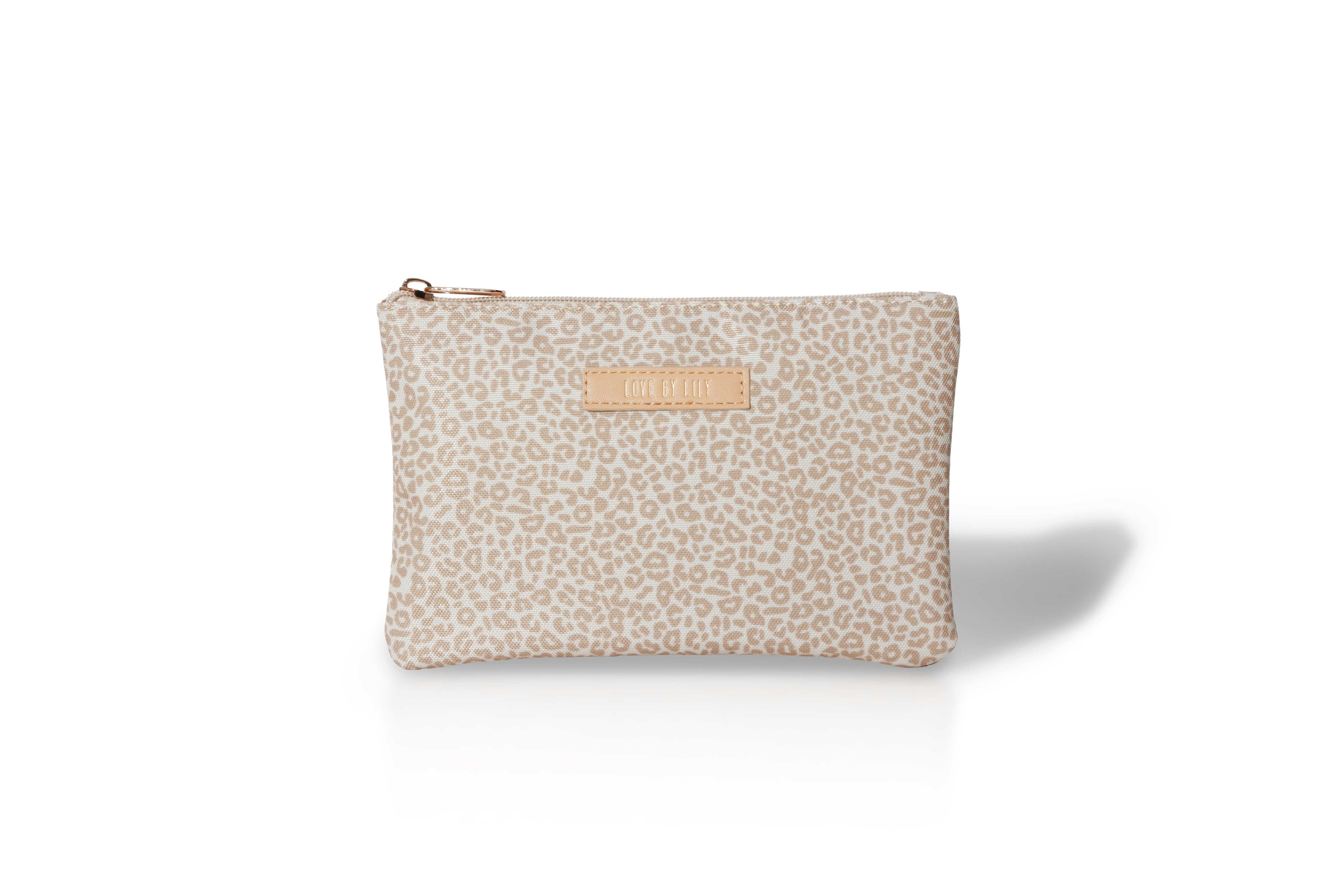 The Lily Pouch – Latte Leopard