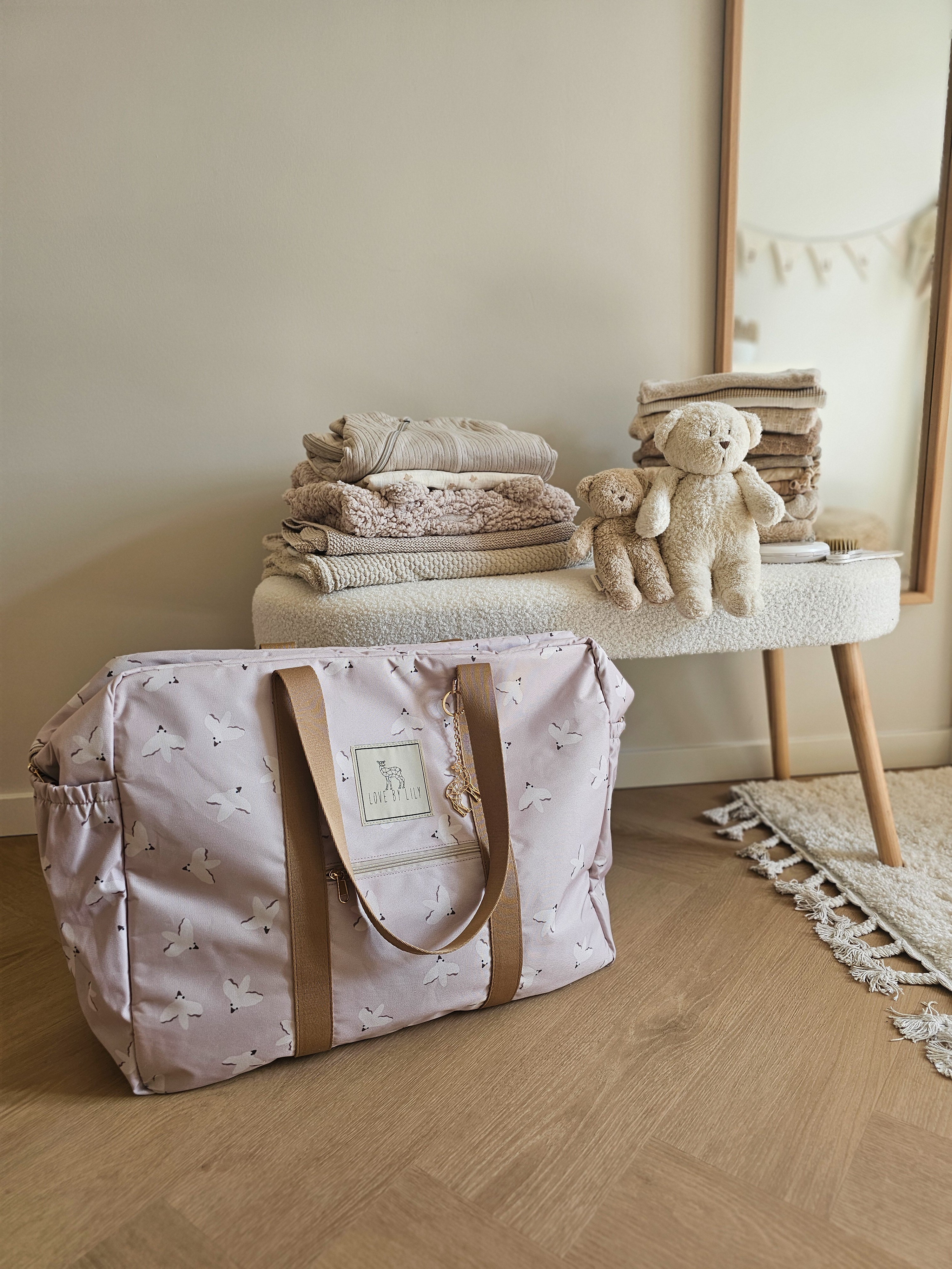 Grote Birds luiertas gebruikt als reistas voor vakantie