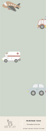 On the Road Wallpaper – Sample (Green)