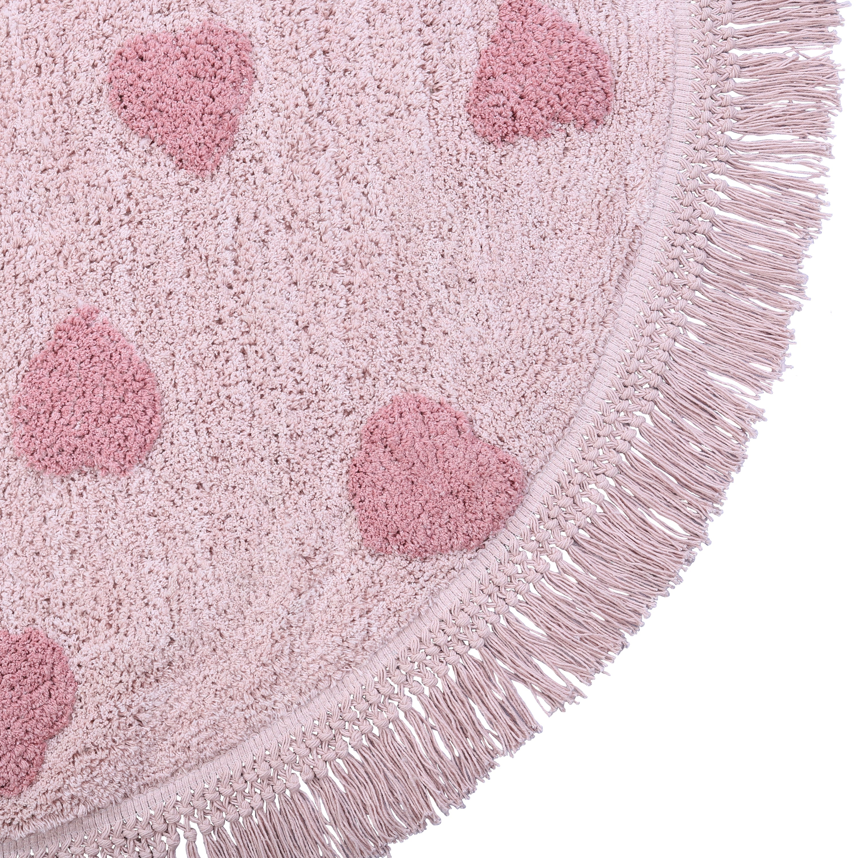 Zacht en gewatteerd speelkleed Rosy Hearts – ideaal voor babykamer.