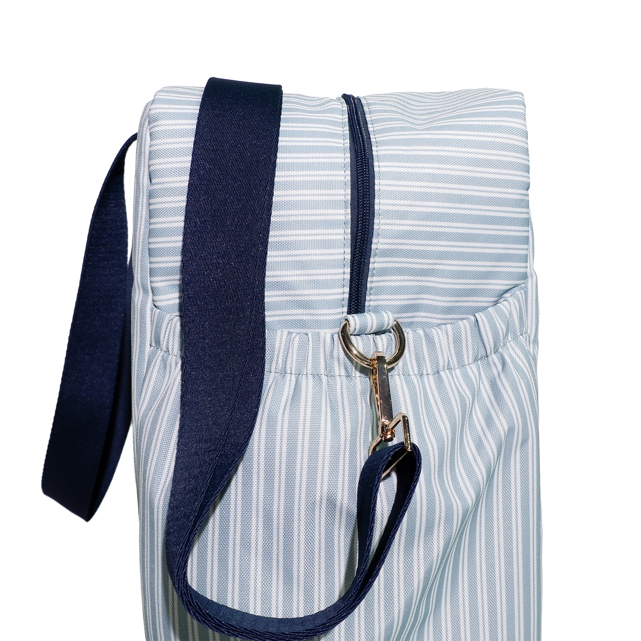 Grote luiertas met nautische strepen – perfect voor reizen en dagjes weg.