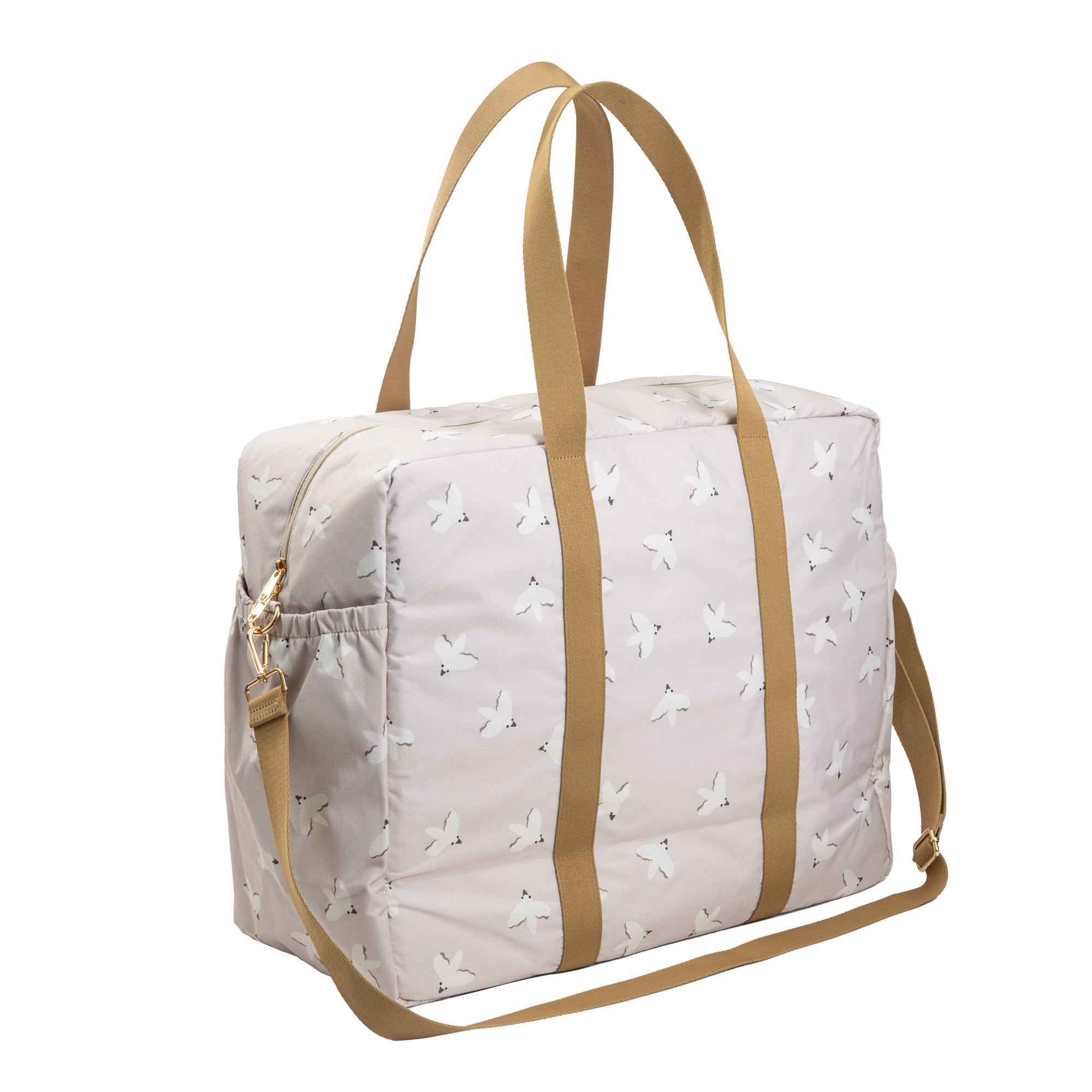 Love by Lily Travel Mom Bag Birds – ruime mom bag met vogels in zachte tinten