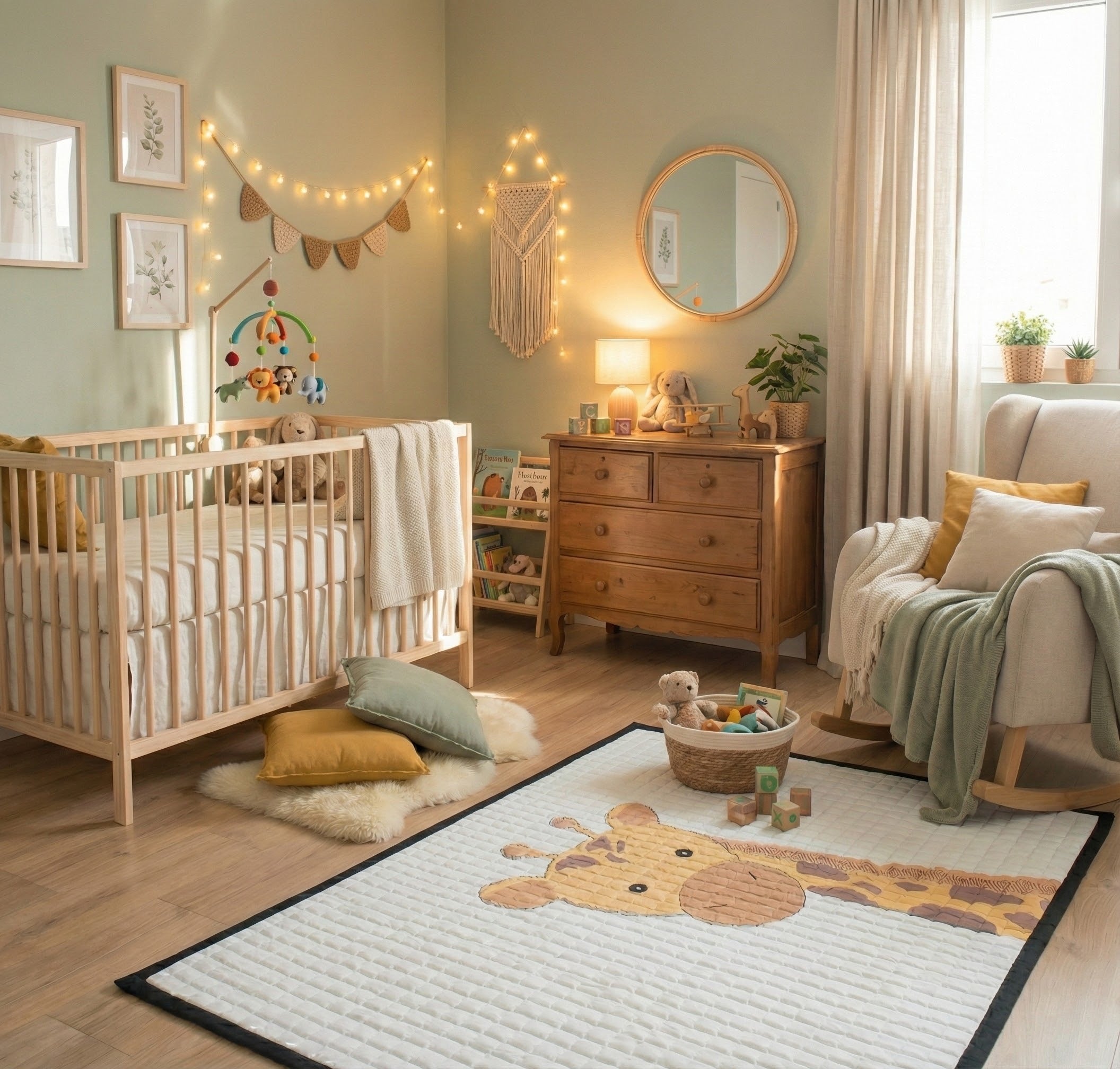 Speelkleed met een schattige giraf – een langhalsige vriend voor je kleintje.