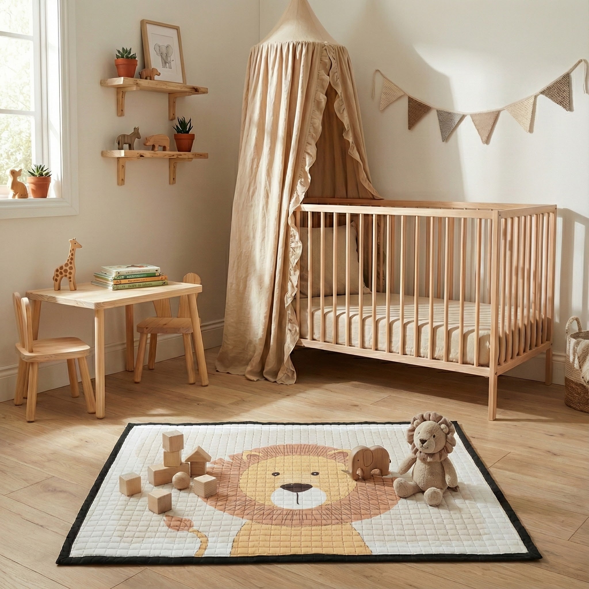 leuk zacht speelkleed om te grommen in jou babykamer