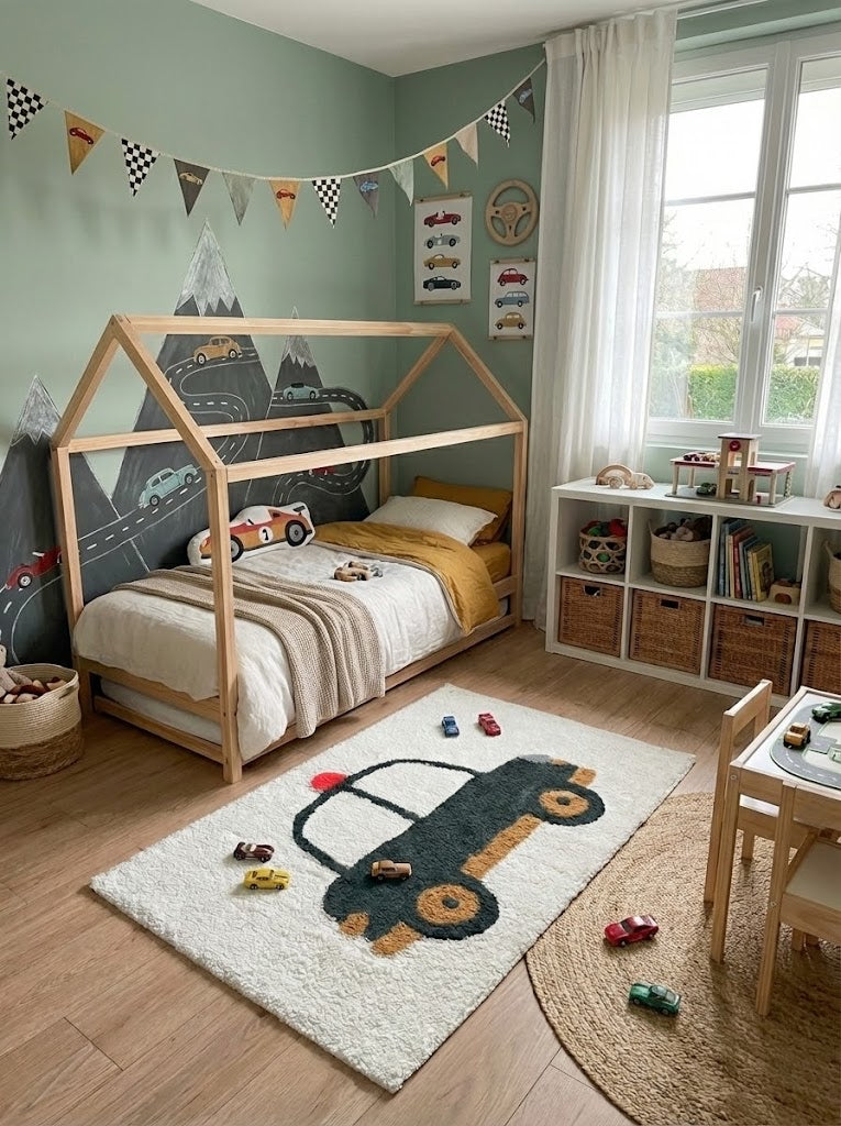 zachte vloermat voor kinderen die gek zijn op politieauto’s