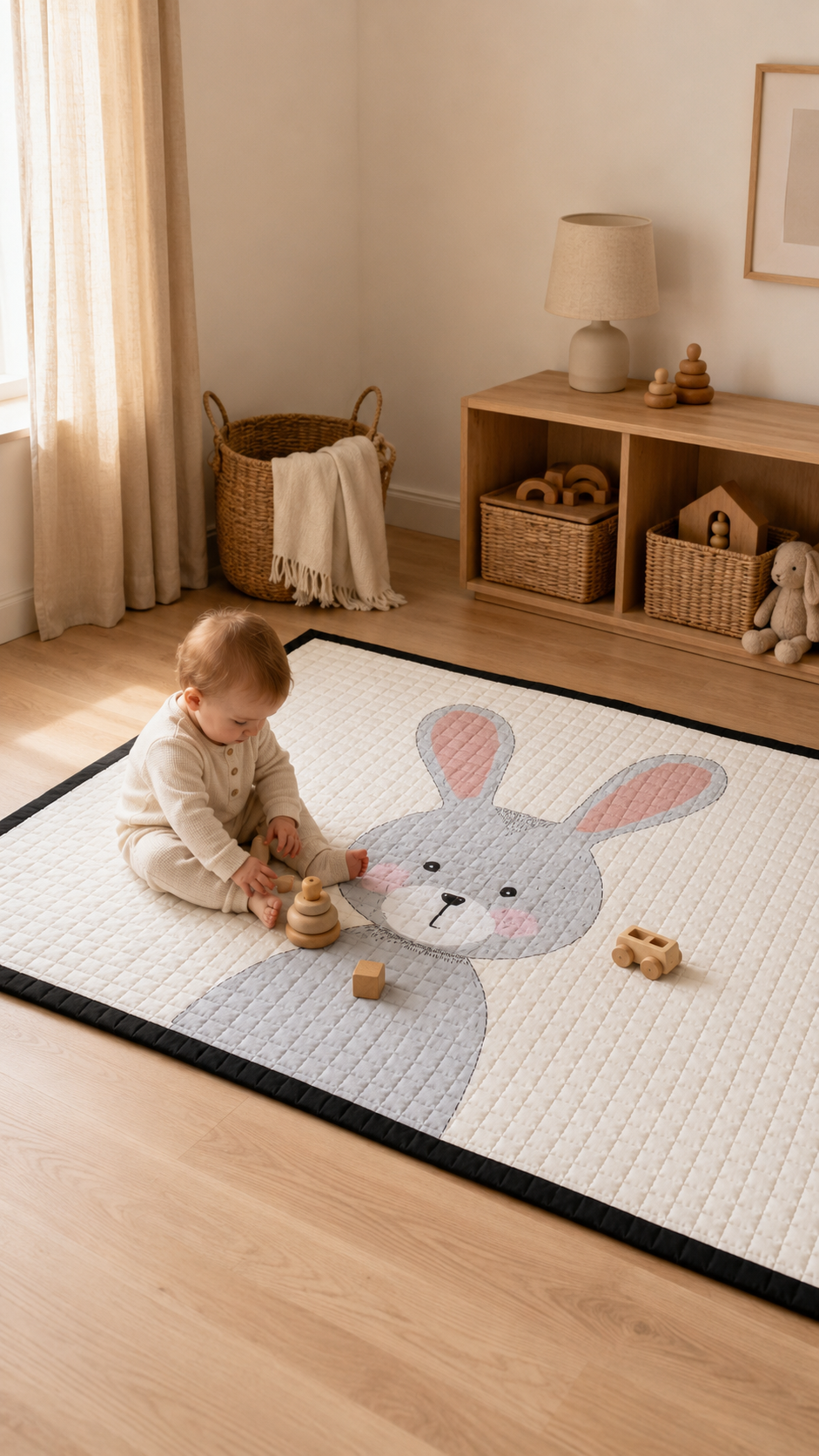 Padded anti slip play mat