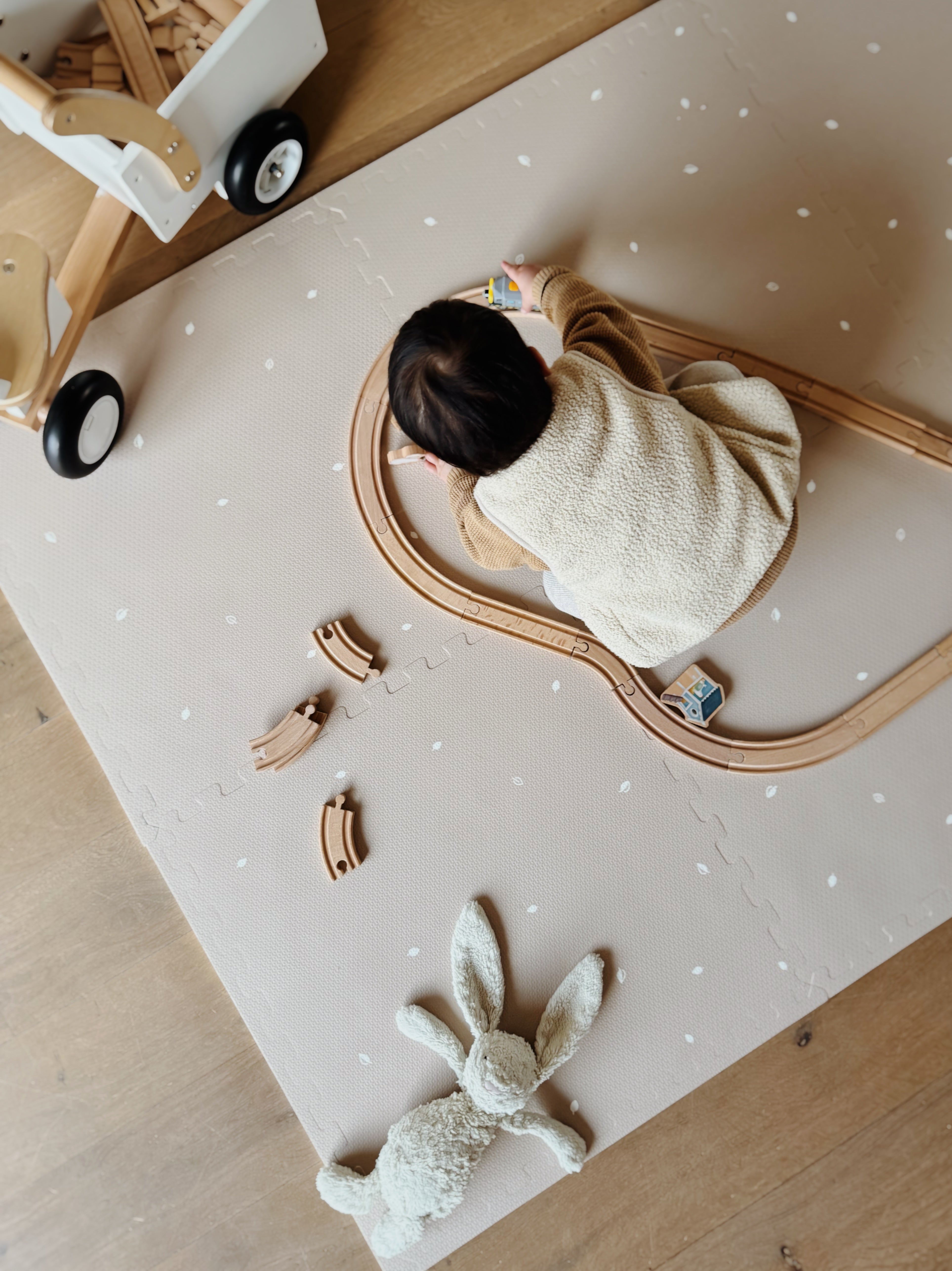 Kinderpuzzelmat Sand – eenvoudig schoon te maken en duurzaam materiaal.