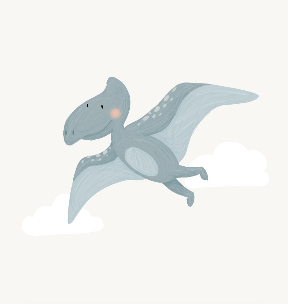 Baby Dino behang voor een speelse en kindvriendelijke kamerinrichting.