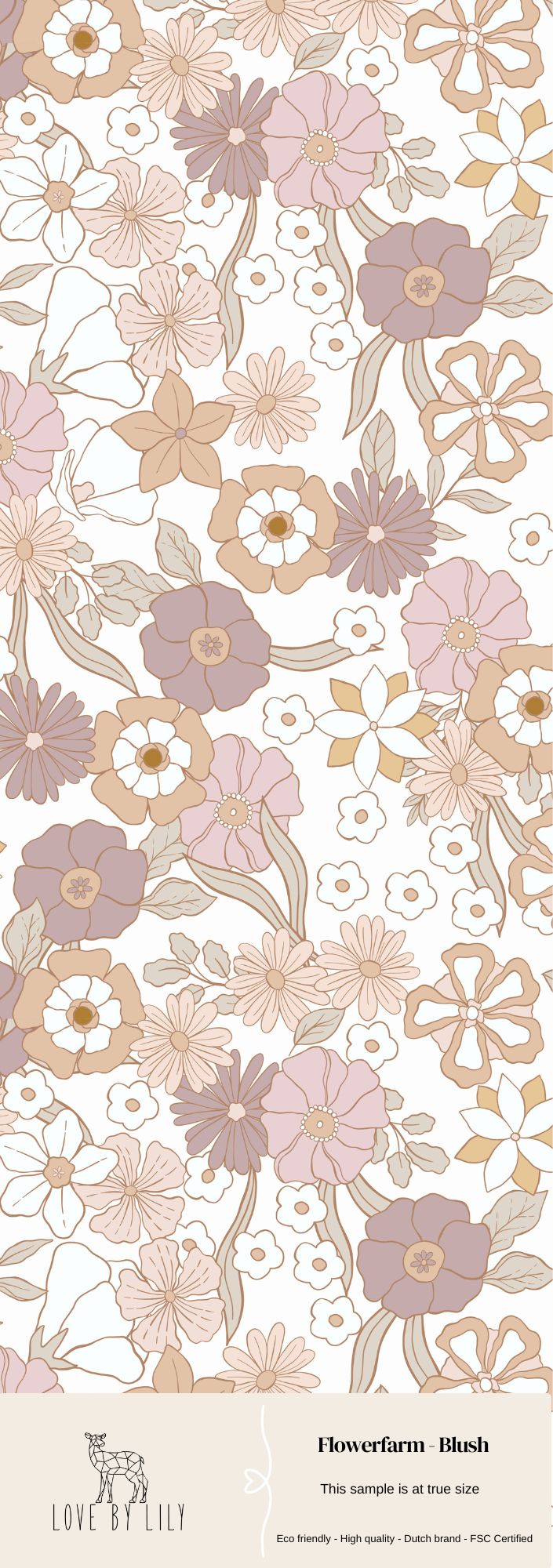 Flowerfarm behang - Blush (Sample)