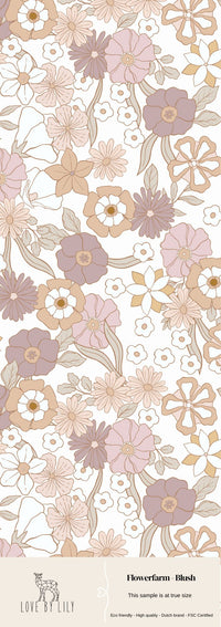 Flowerfarm behang - Blush (Sample)