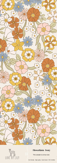 Flowerfarm behang - Ivory (Sample)