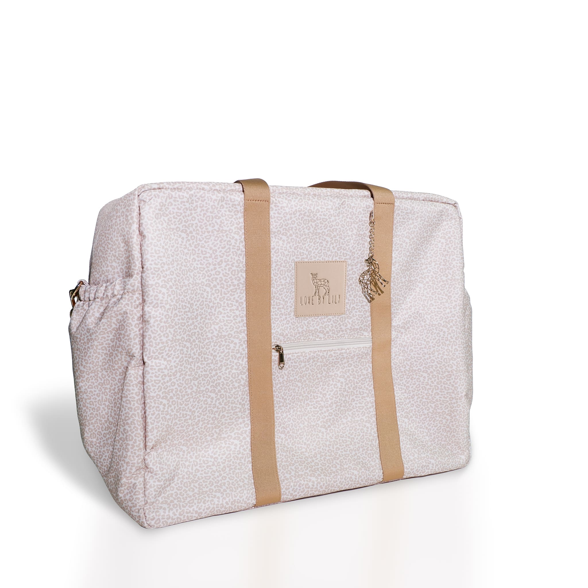 Travel Mom Bag - Latte Leopard