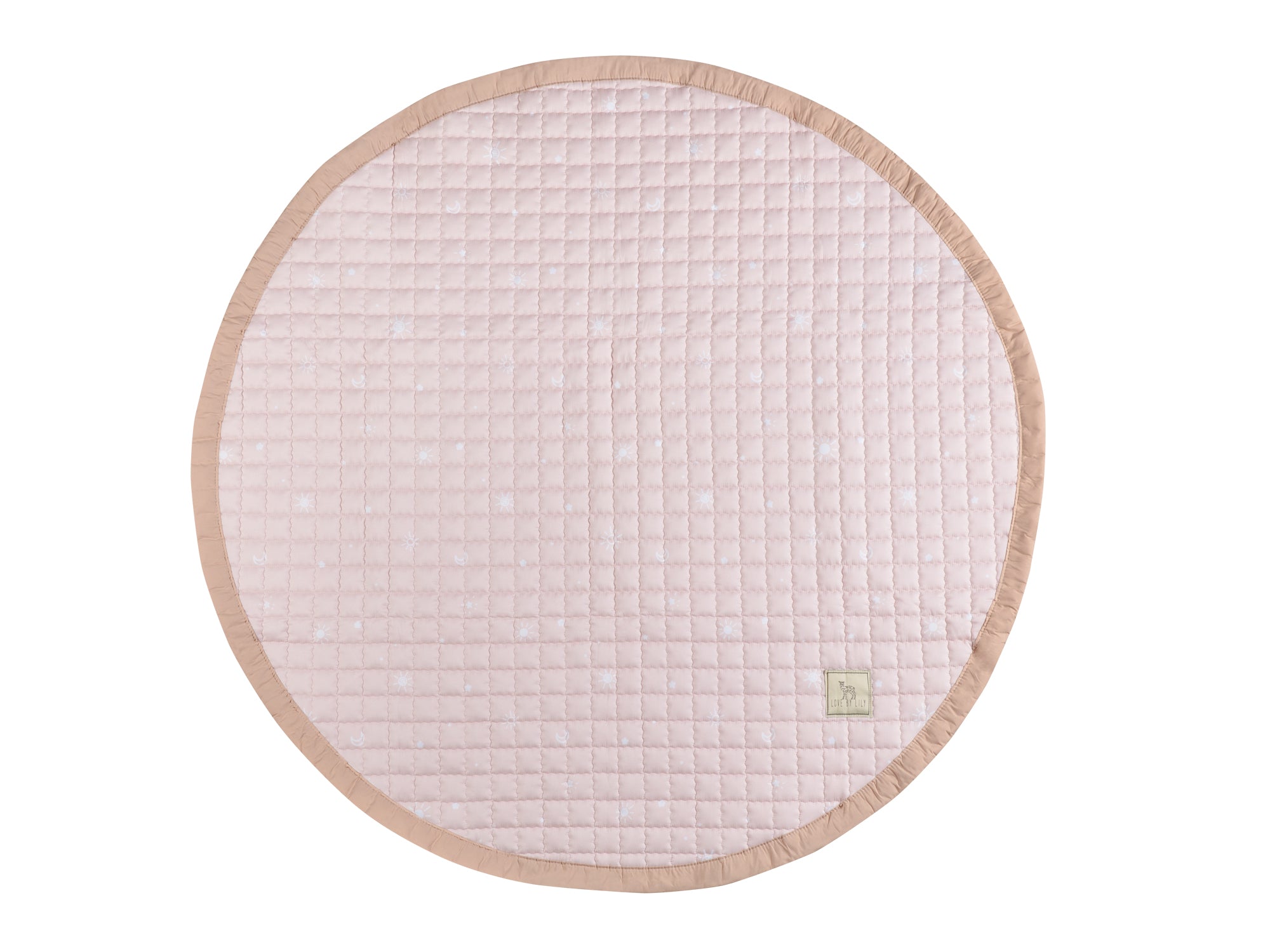 Roze speelkleed voor meisjes met zonnetjes en sterren. 