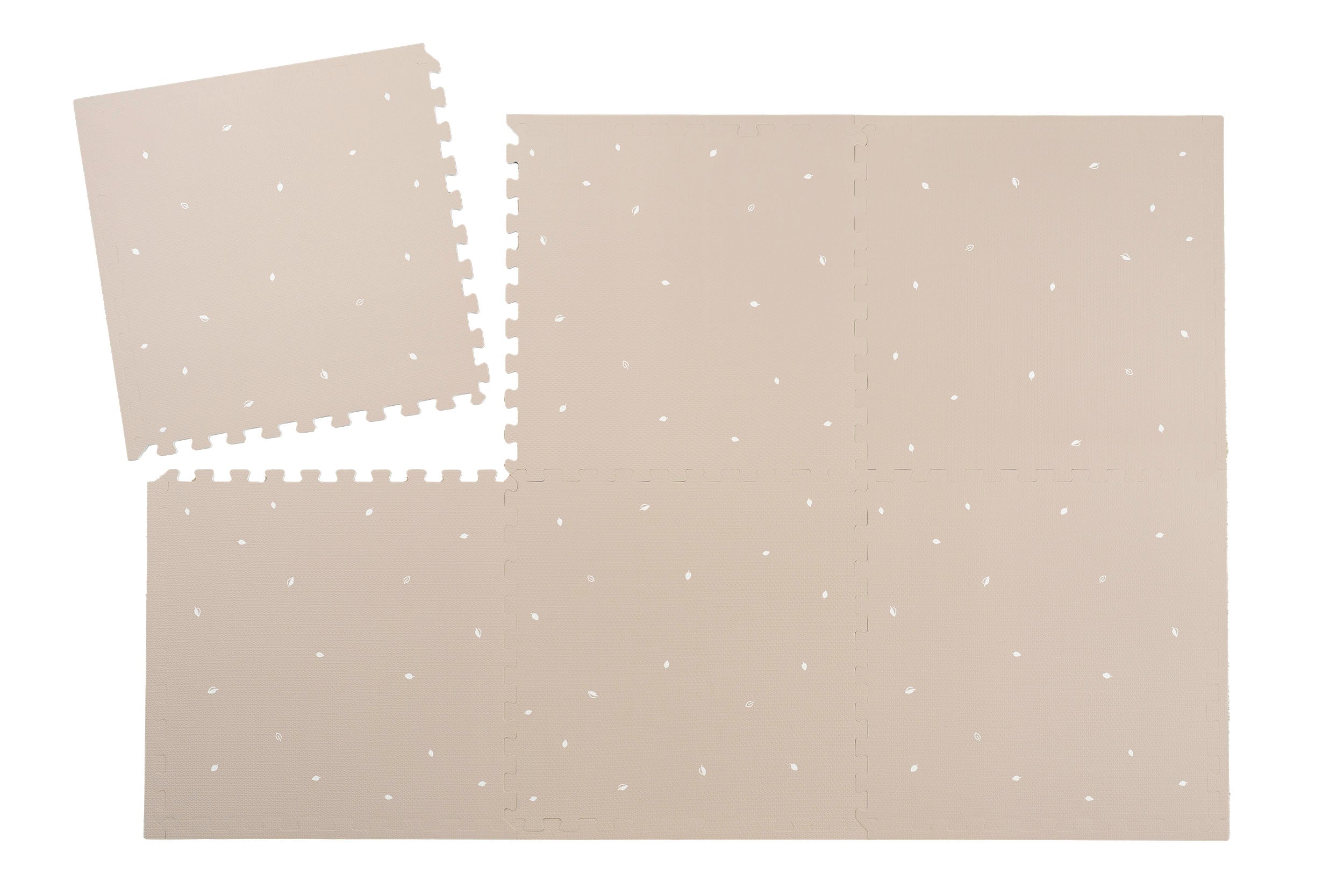Puzzelmat Sand in zachte zandkleur, ideaal voor baby- en kinderkamer.