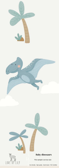 Baby Dinosaurs behang (Sample)
