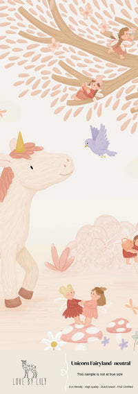 Eenhoorn Fairyland behang - neutraal (Sample)