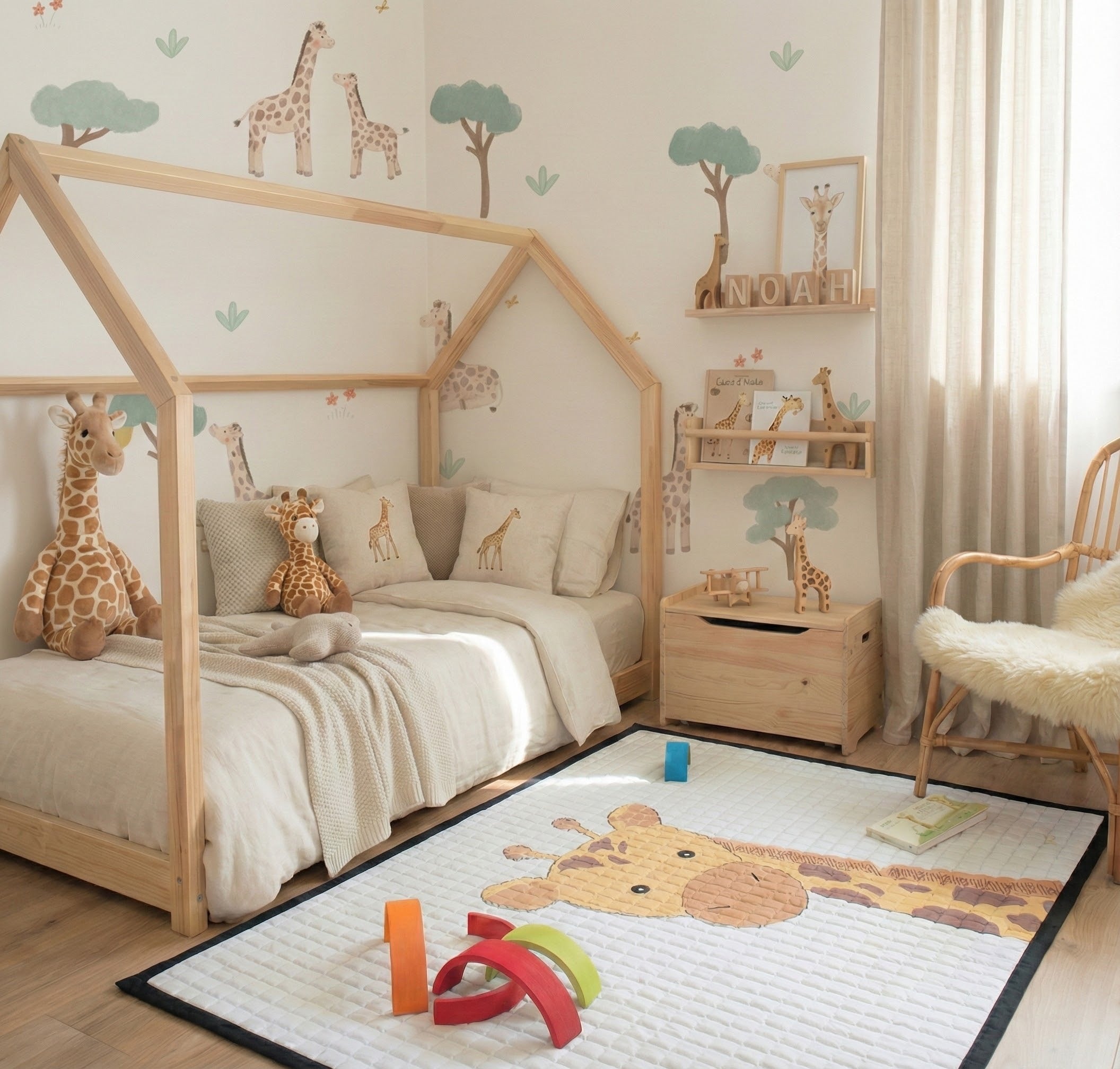 Luxe Love by Lily speelkleed met vrolijke giraffe, perfect voor de babykamer