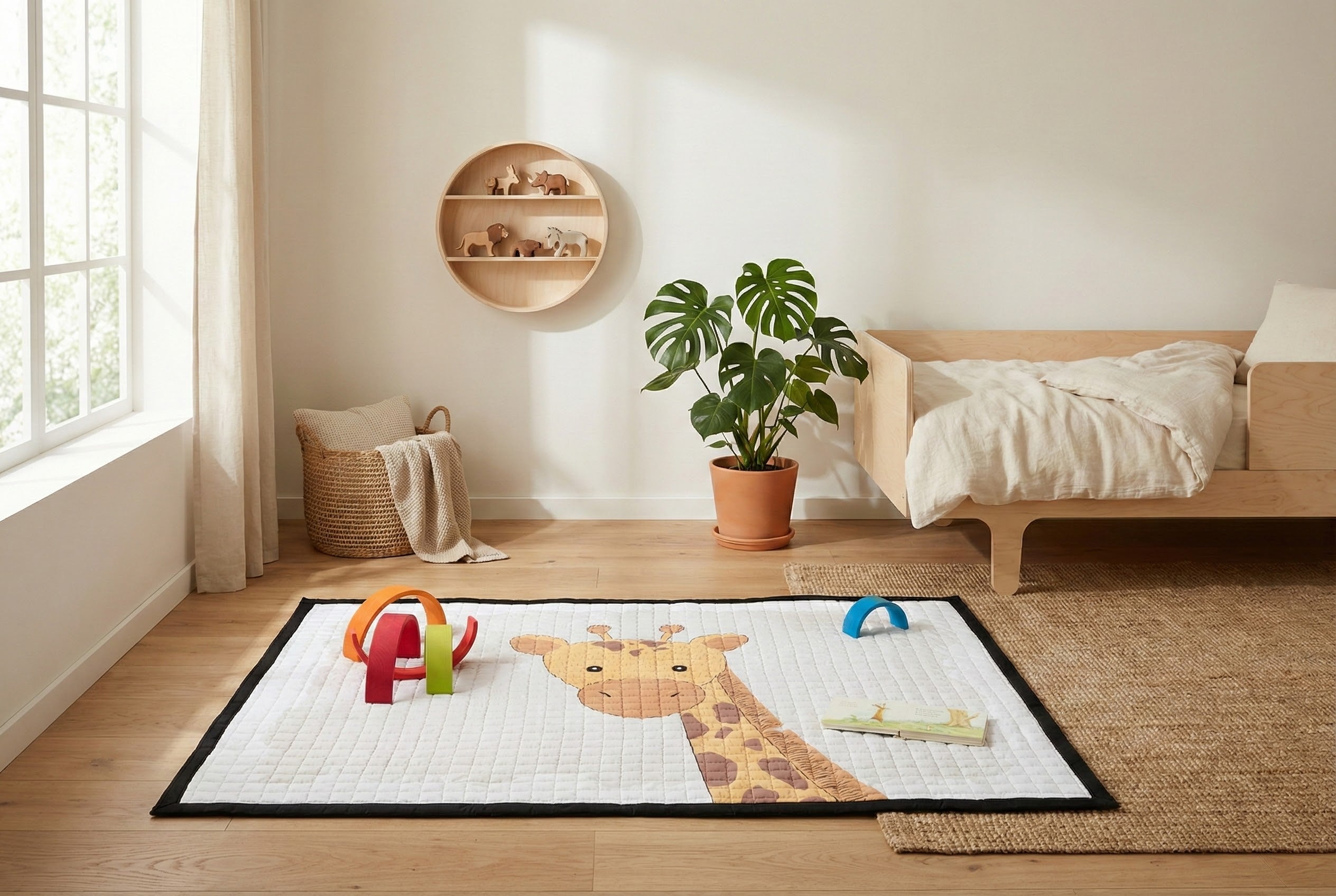 Speelkleed met een schattige giraf – een langhalsige vriend voor je kleintje.