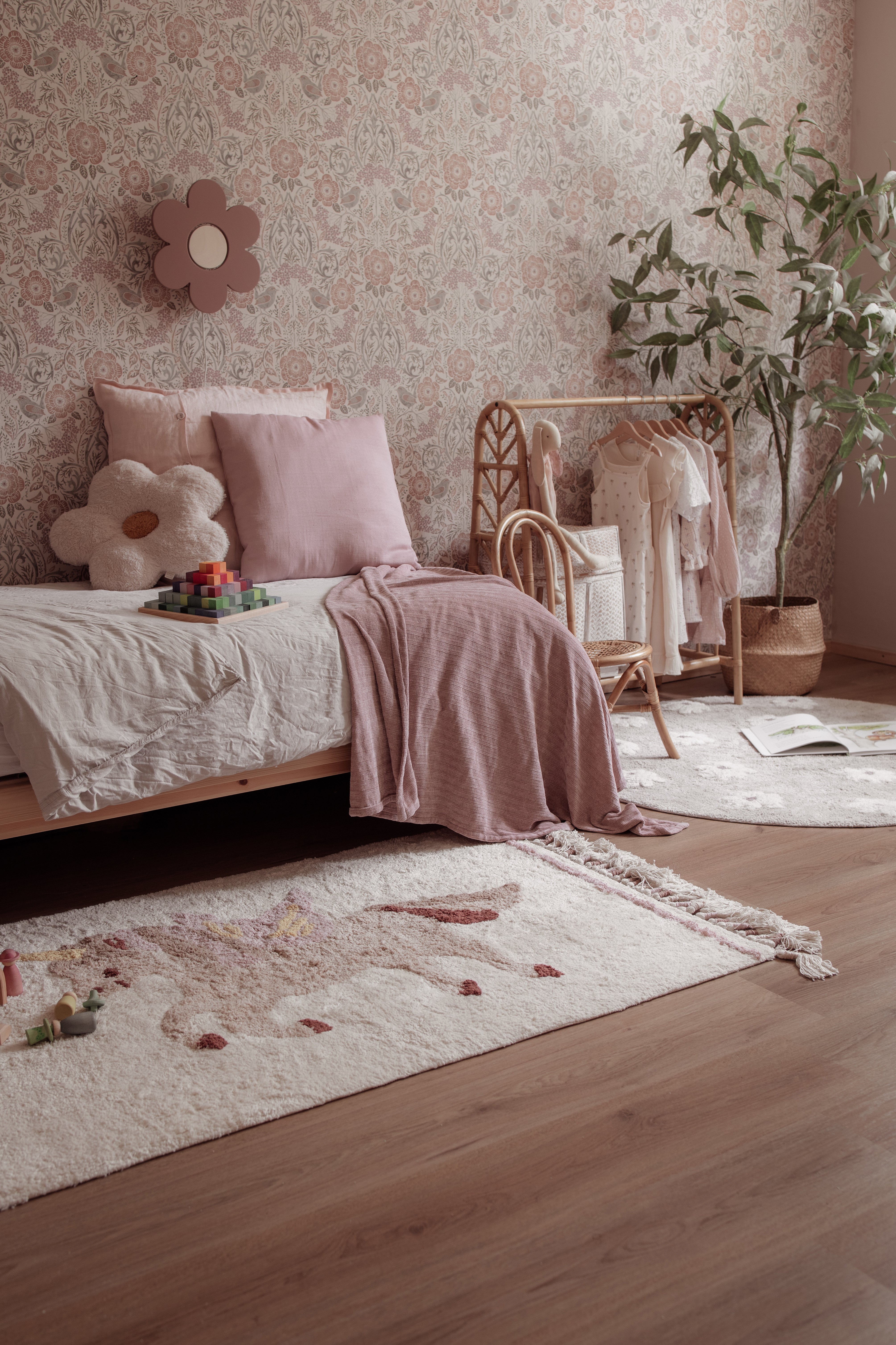 Magisch unicorn vloerkleed roze, perfect voor babykamer en speelkamer